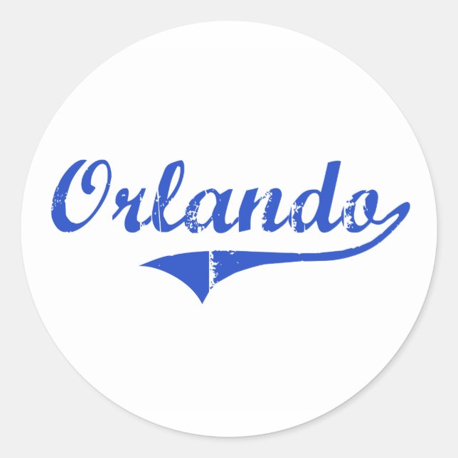 Sticker Rond Classique de la ville d'Orlando (Devant)