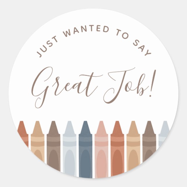 Sticker rond classique de l'enseignant Boho (Devant)