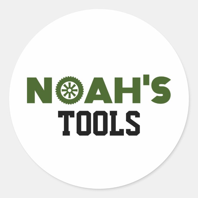 Sticker rond classique de Noah's Tools (Devant)