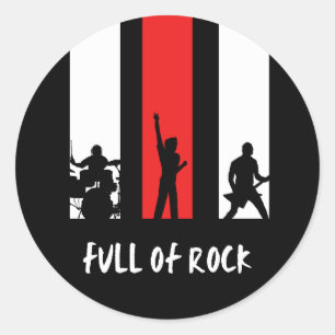 Sticker rond classique de rock