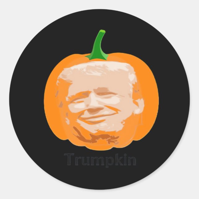 Sticker Rond Classique d'Halloween de Trumpkin (Devant)