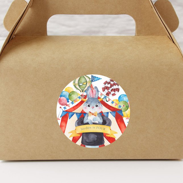 Sticker rond classique du Carnaval de cirque (Créateur téléchargé)