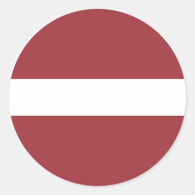 Sticker rond classique du drapeau letton (Devant)