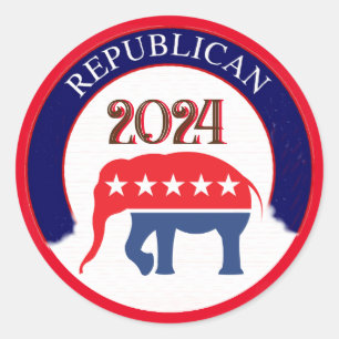 Sticker rond classique du Parti républicain 2024