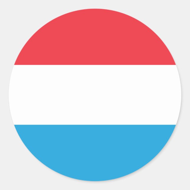 Sticker rond classique du pavillon luxembourgeois (Devant)
