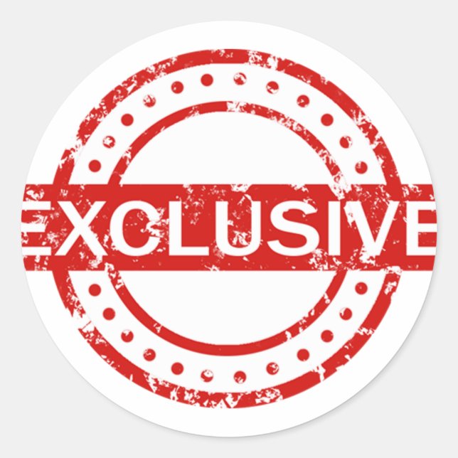 Sticker Rond Classique Exclusif, Matte (Devant)