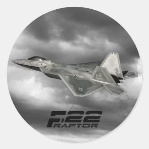 Sticker rond classique F-22 RAPTOR