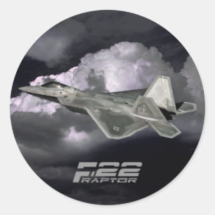 Sticker rond classique F-22 RAPTOR