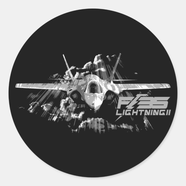 Sticker rond classique F-35 Lightning II (Devant)