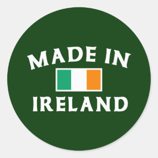 Sticker Rond Classique Fabriqué En Irlande