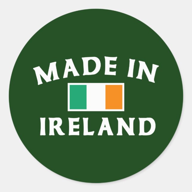 Sticker Rond Classique Fabriqué En Irlande (Devant)