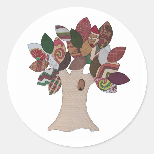 Sticker rond classique Imp Tree (Devant)