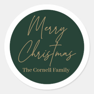 Sticker rond classique Joyeux Noël