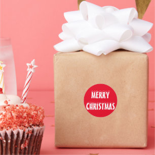 Sticker rond classique Joyeux Noël