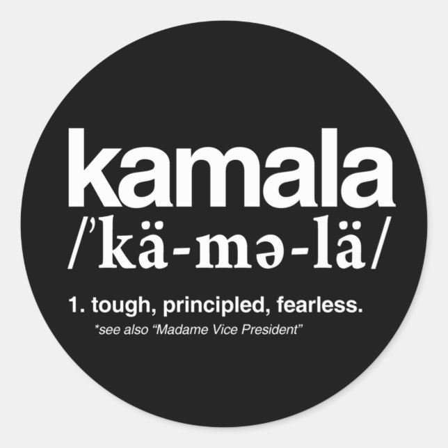 Sticker rond classique Kamala Harris 2020 (Devant)