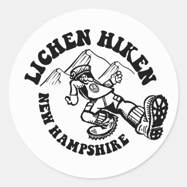 Sticker rond classique Lichen Hiken (Devant)