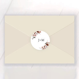 Sticker rond classique Mariage de soie