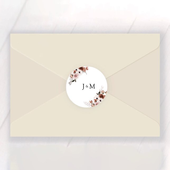 Sticker rond classique Mariage de soie (Créateur téléchargé)