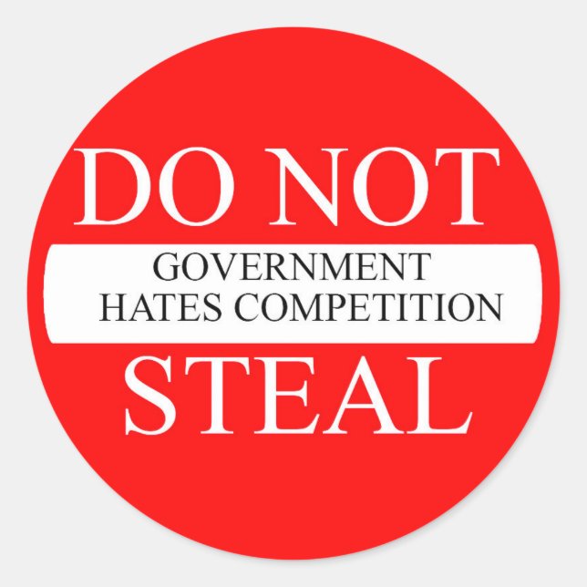 Sticker rond classique Monteur de gouvernement (Devant)