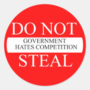 Sticker rond classique Monteur de gouvernement