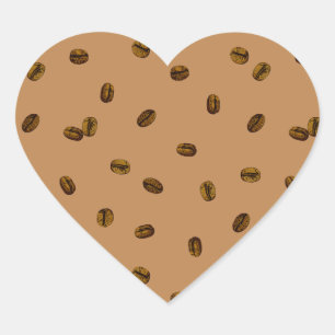 Sticker rond classique Motif café