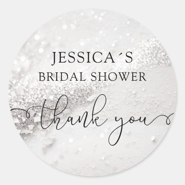 Sticker rond classique Parties scintillant de flam (Devant)