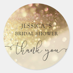 Sticker rond classique Parties scintillant de flam