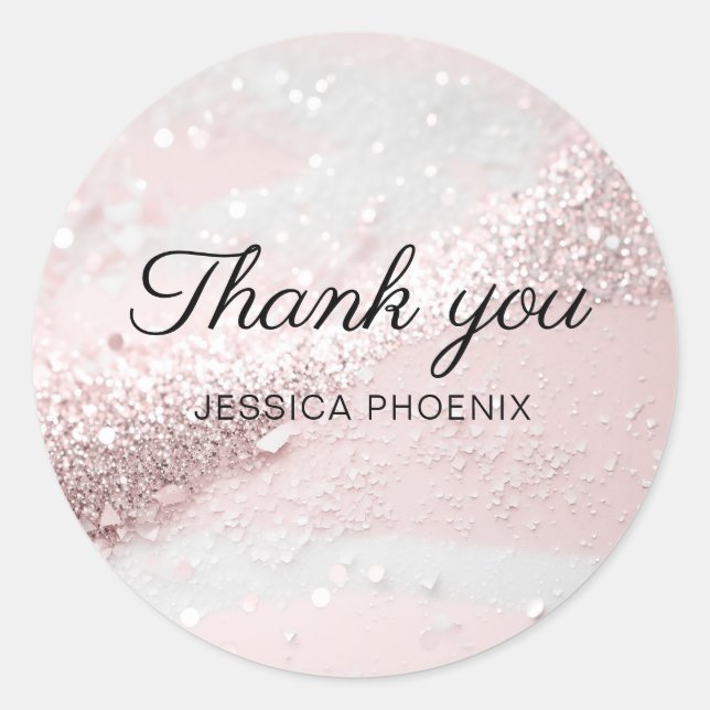 Sticker rond classique Parties scintillant de flam (Devant)