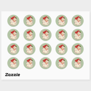 Sticker rond classique père Noël n° 3