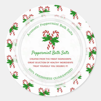 Sticker rond classique personnalisé sucre de canne