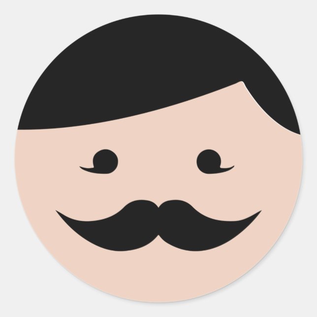 STICKER ROND CLASSIQUE Photo Personnalisé (Devant)