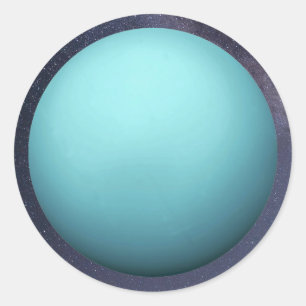 Sticker rond classique Planet Uranus