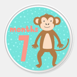 Sticker rond classique pour bébé 7 mois