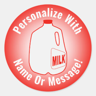Sticker rond classique pour Jug de lait