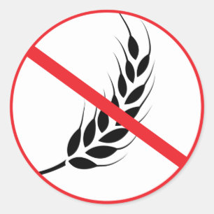 Sticker rond classique pour l'allergie au blé Coel