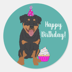 Sticker rond classique pour l'anniversaire Rottwei