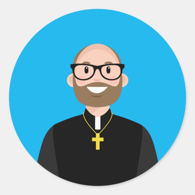 Sticker rond classique Priest (Devant)