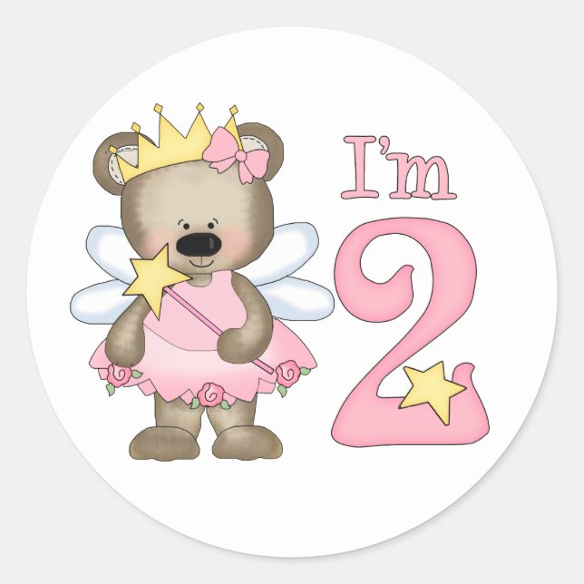 Sticker rond classique Princess Bear 2e anniversai (Devant)
