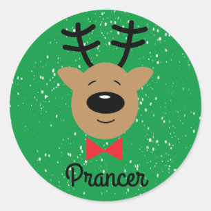 Sticker rond classique Reindeer