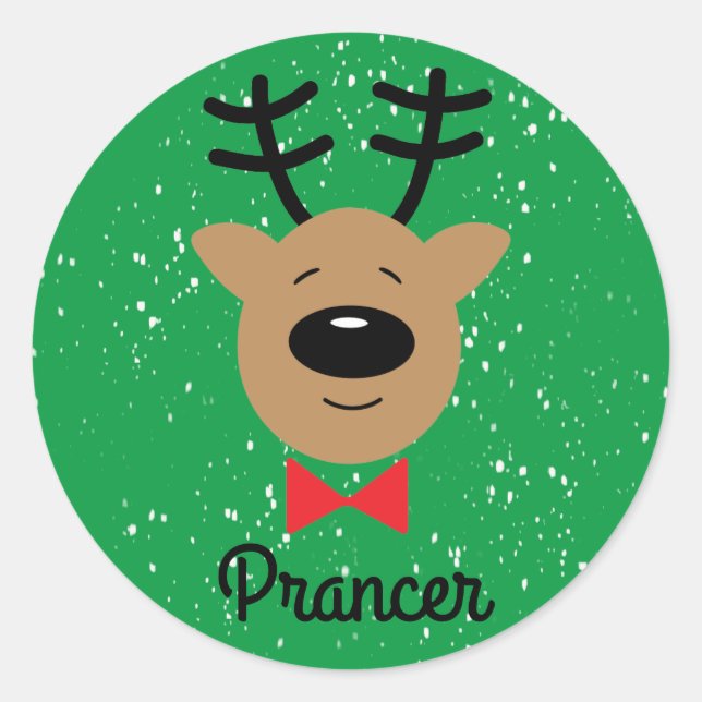 Sticker rond classique Reindeer (Devant)
