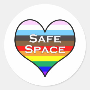 Sticker rond classique Safe Space