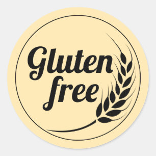 Sticker rond classique sans gluten