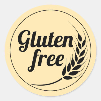 Sticker rond classique sans gluten
