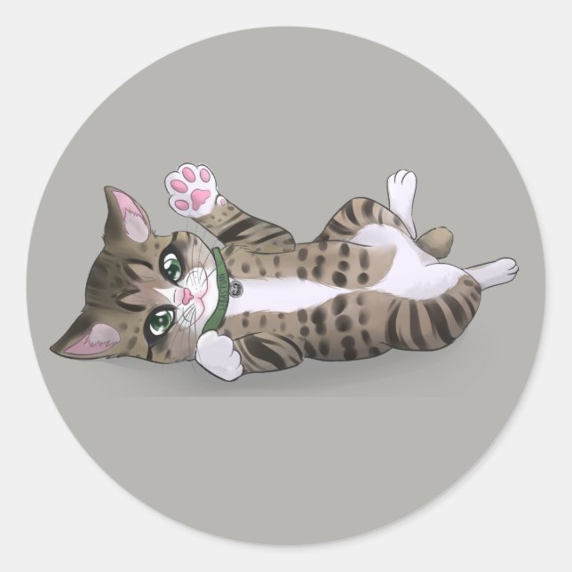 Sticker rond classique Sebastian (Devant)