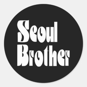 Sticker rond classique Seoul Brother