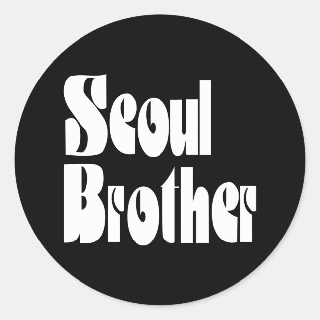 Sticker rond classique Seoul Brother (Devant)