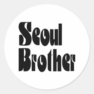 Sticker rond classique Seoul Brother