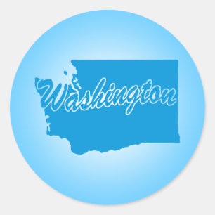 Sticker rond classique State Washington