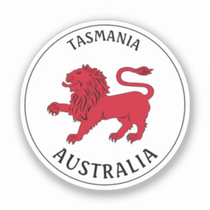 Sticker rond classique Tasmanie (Australie)