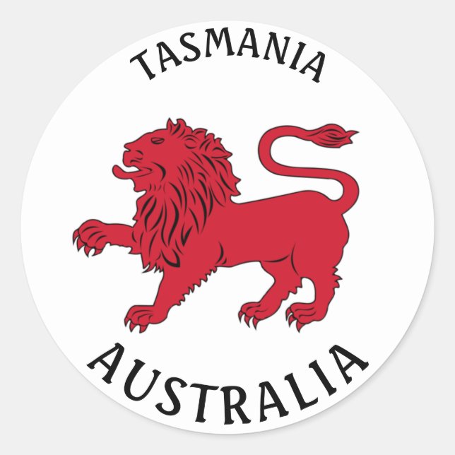 Sticker rond classique Tasmanie (Australie) (Devant)